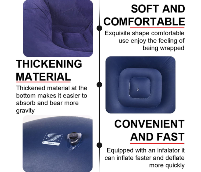 Foldable Bean Large Lazy Inflatable Sofa Chair Single Person Outdoor Leisure Sofas Couch For Living Room Assorted in UAE