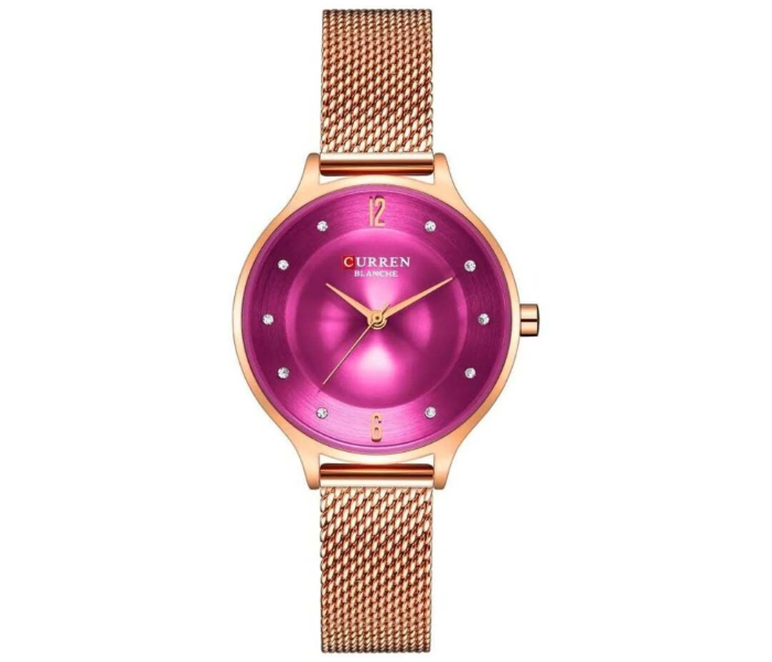 Curren 9036 Beautiful Analog Quartz Wrist Watch for Ladies - Pink in UAE