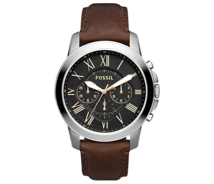 Fossil FS4813 Men's Water Resistant Chronograph Watch - Brown in UAE