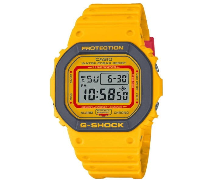 Casio G-Shock Watch - DW-5610Y-9DR Clear Dial Yellow Band in UAE