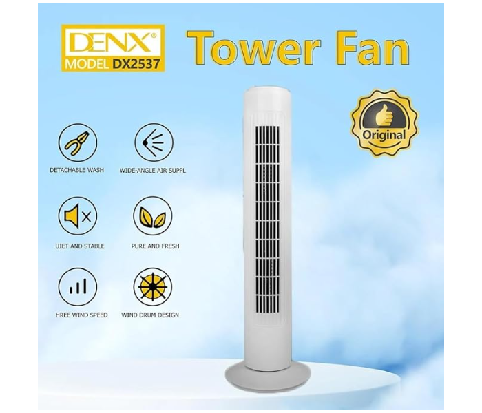 Milton Tower Fan 29 Inch 45 Watts White Color Model in KSA