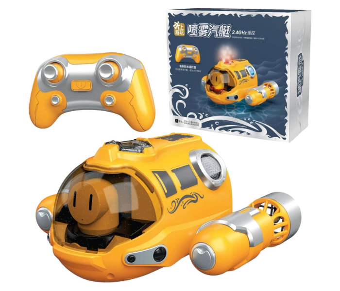 Remote Control Motorboat for Kids 2.4GHz RC Boat Waterproof Dual Propeller with Steam Light and 360° Rotation Summer Toy for Water Parties Gift for Kids in UAE