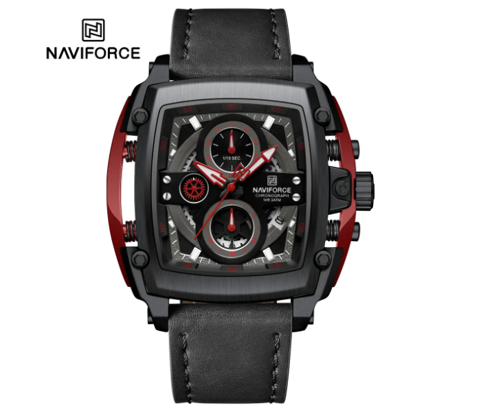 Naviforce NF 8067 BRB Quartz Movement - Black And Red in UAE