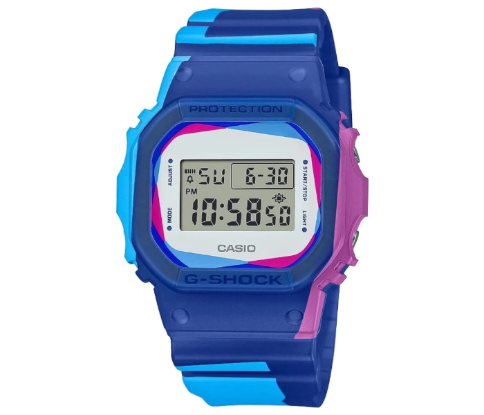 Casio G-Shock Watch - DWE-5600PR-2DR Clear Dial Multicolor Band in UAE