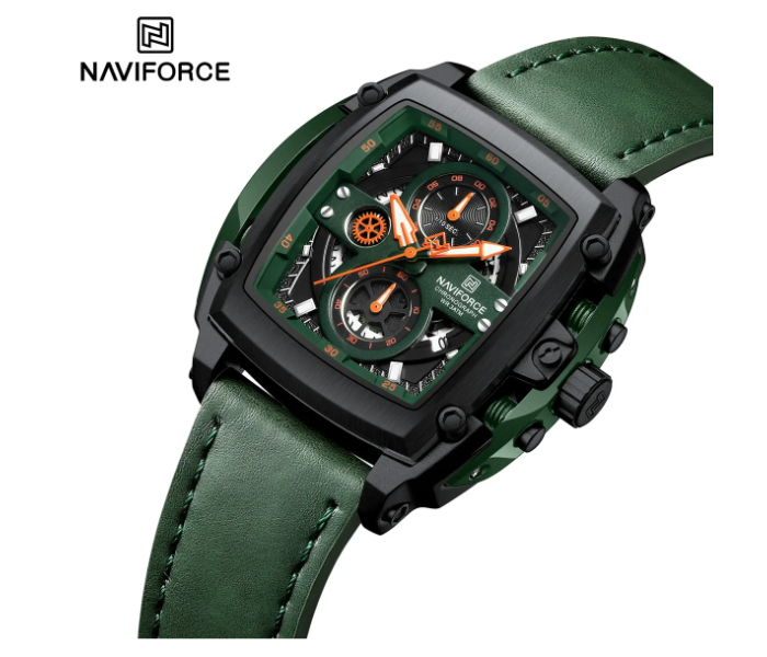 Naviforce NF 8067 Sport Chronograph Quartz Watch for Men - Black in UAE