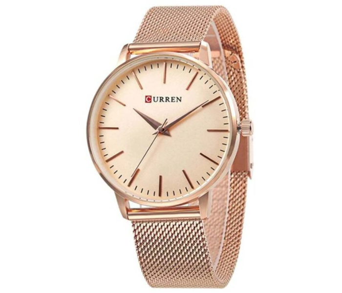 Curren WT-CU-9021-RGO 38 mm Women's Water Resistant Stainless Steel Analog Watch - Rose Gold in UAE