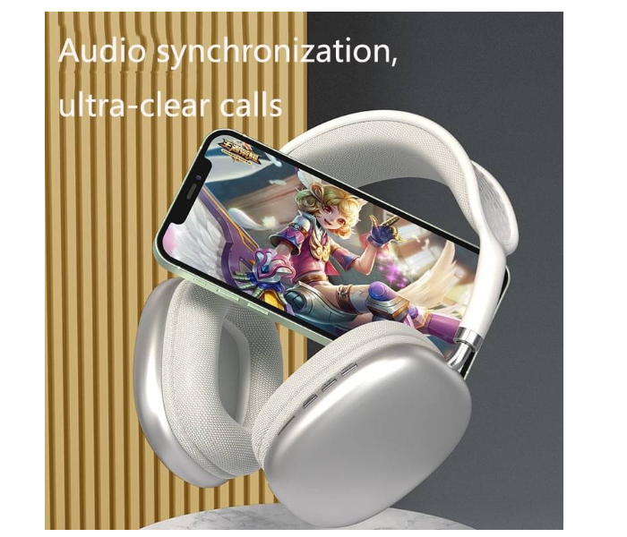 P9 Pro Max Bluetooth Headphones – Wireless Hi-Fi Headset with Noise Cancelling & 30H Battery(White) in UAE