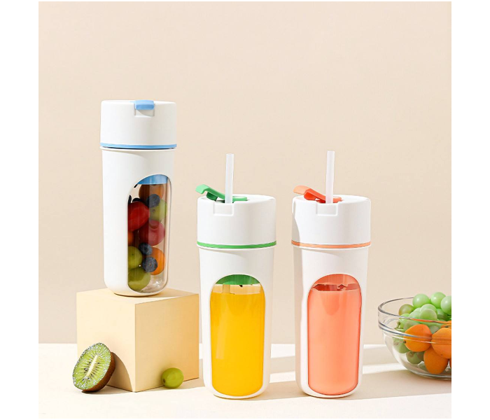 ZERO SPACE ZJ2019 Portable Juicer Cup 400ml – Rechargeable Blender for Fresh Juice, Smoothies & Shakes – USB, Easy to Clean, Travel-Friendly in KSA