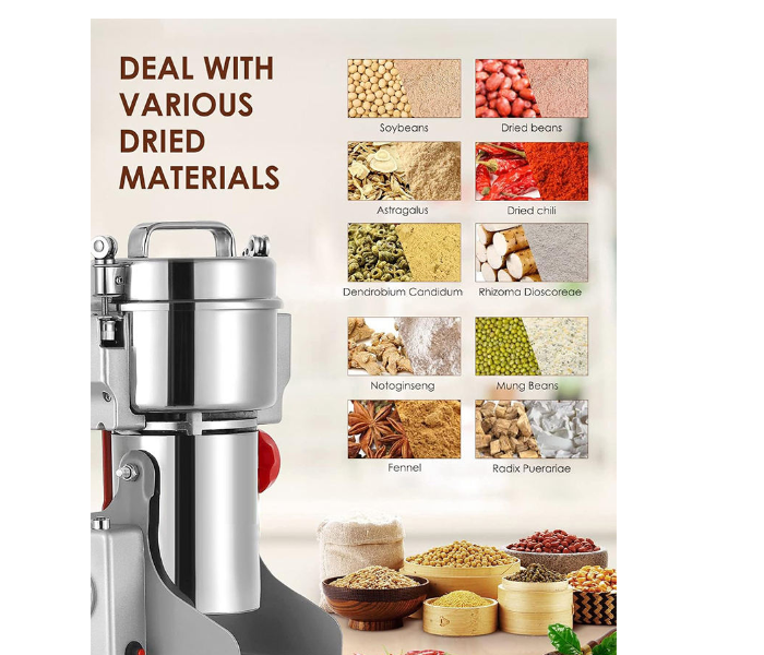 DLC 3200W High-Speed Coffee and Spice Grinder – 800g Large Capacity Electric Grinder for Beans, Nuts, Grains & Herbs – Multifunctional Stainless Steel Mill in KSA
