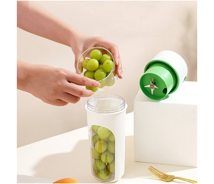 ZERO SPACE ZJ2019 Portable Juicer Cup 400ml – Rechargeable Blender for Fresh Juice, Smoothies & Shakes – USB, Easy to Clean, Travel-Friendly in KSA