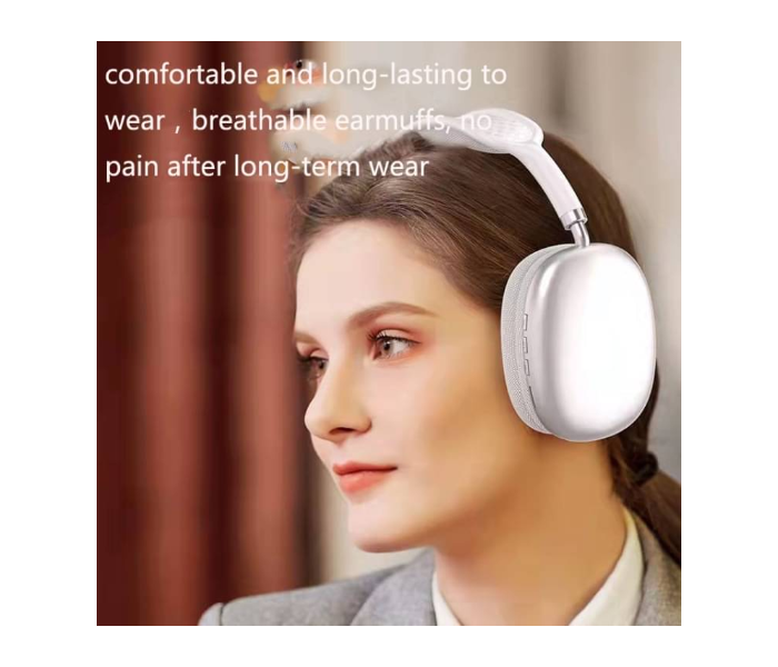 P9 Pro Max Bluetooth Headphones – Wireless Hi-Fi Headset with Noise Cancelling & 30H Battery(White) in UAE