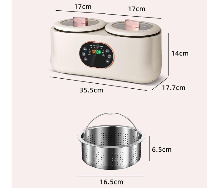 Rice Cooker with Double Pots, 2 L Multi-Function Rice Cooker in UAE