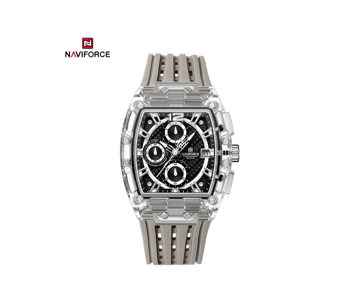 NF7105 Sports Transparent Waterproof Quartz Silicone Multifunctional Chronograph Men Watch SBGY in KSA