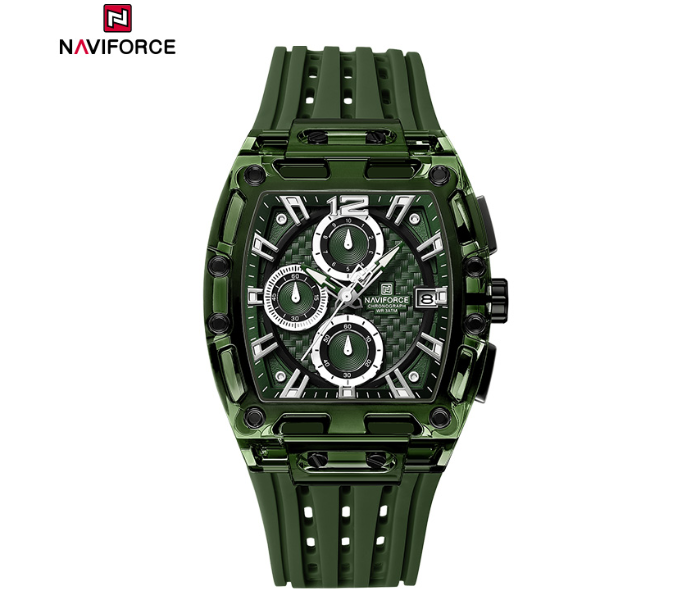 NF7105 Sports Transparent Waterproof Quartz Silicone Multifunctional Chronograph Men Watch GN in KSA