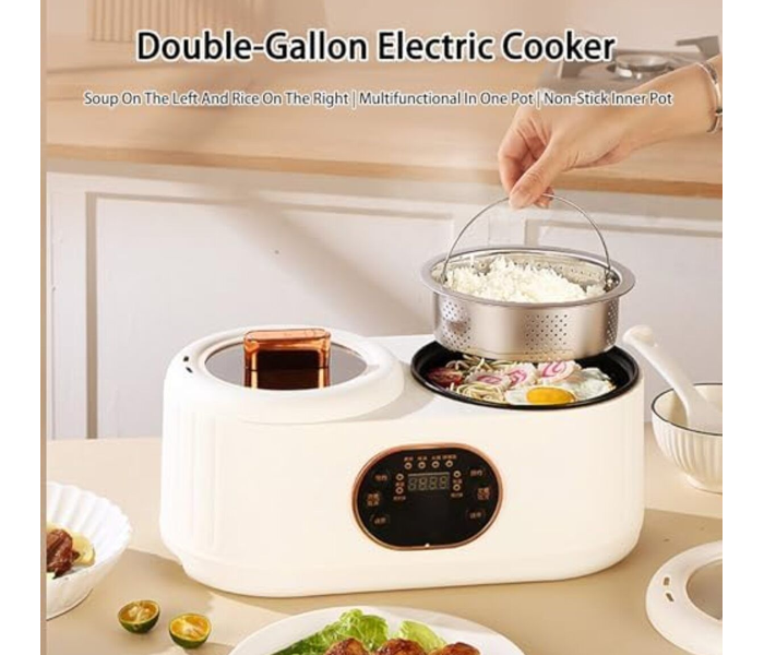 Rice Cooker with Double Pots, 2 L Multi-Function Rice Cooker in UAE