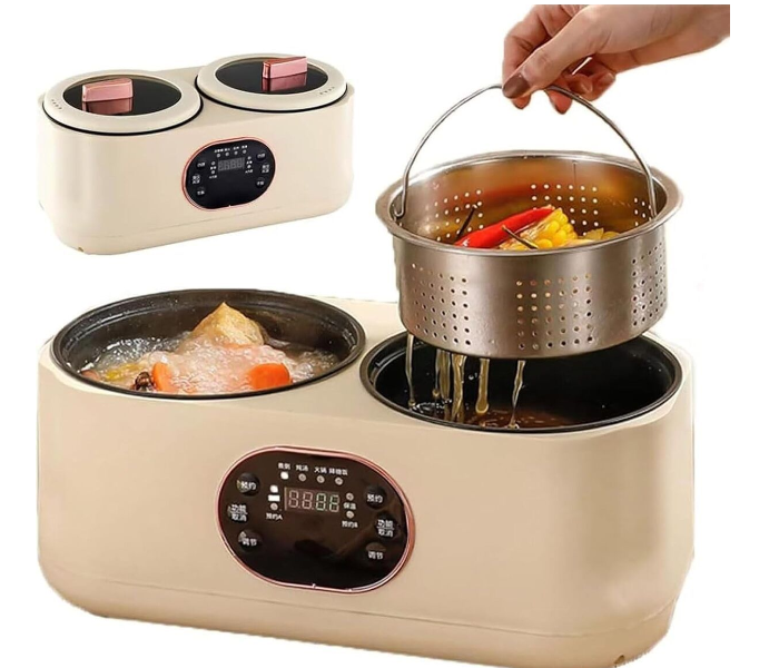 Rice Cooker with Double Pots, 2 L Multi-Function Rice Cooker in UAE