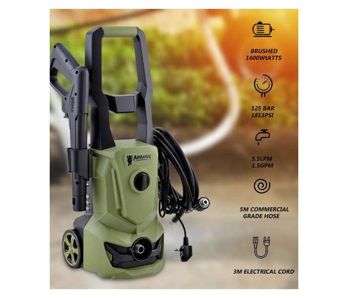Airman High-Performance Pressure Washer with 125 Bar and 1600W Power Car Cleaner SK103-16H in KSA