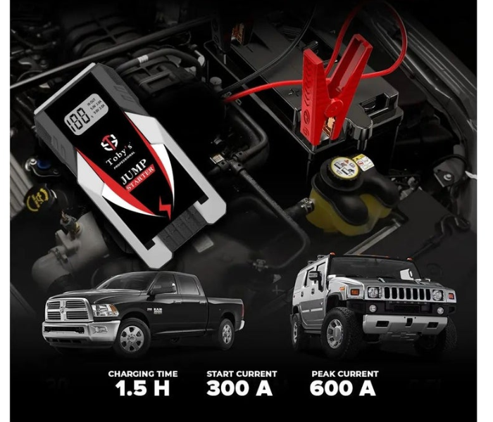 Toby’s X6 Portable Car Jump Starter 12V Battery Booster with LED Display & Power Bank in UAE