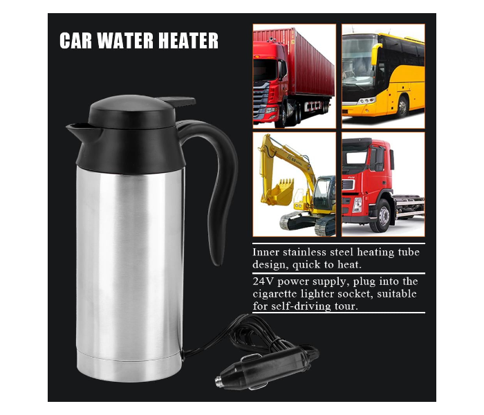 DLC 750ml Travel Electric Kettle for Car – 120W Stainless Steel Portable Hot Water Boiler with 12V Plug, Model HT2251 in KSA