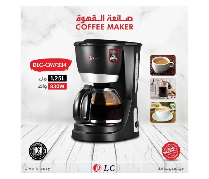 DLC Maker with Liquid Filter, 1.25L Capacity, 830W, Black CM7334 in KSA