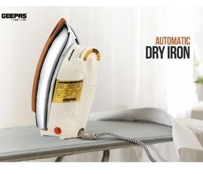 Teflon Coated Automatic Dry Iron 1200 W GDI23014 White/Silver/Gold in KSA