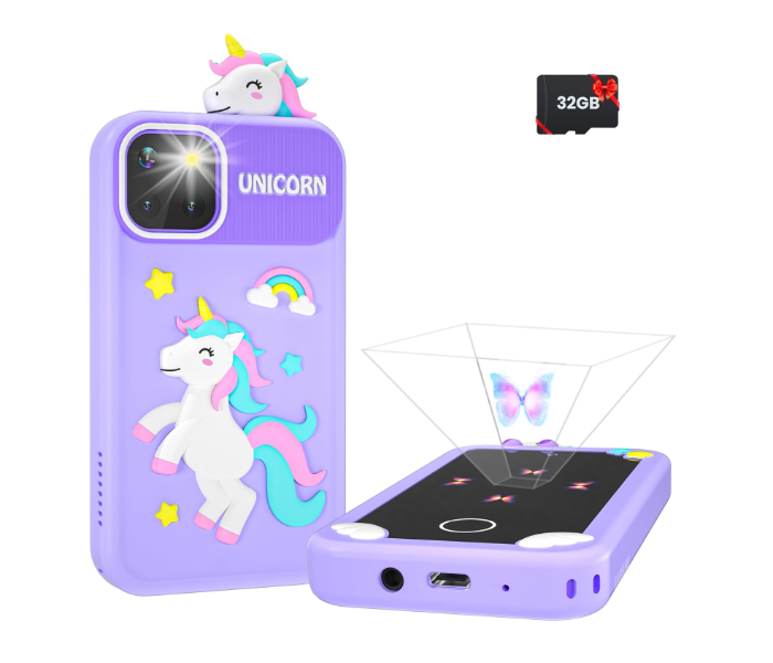 Kids Educational Smartphone Toy in Purple with FHD Camera, Music Player & Learning Apps in UAE