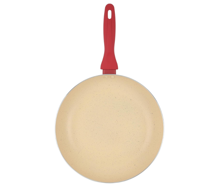 Delcasa DC3414 Non-Stick Frypan 30cm – Durable Aluminium Pan with Easy-Clean Coating, White/Red in KSA