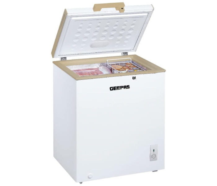 Geepas GCF1709WSH 145L Chest Freezer with Adjustable Thermostat – White in KSA