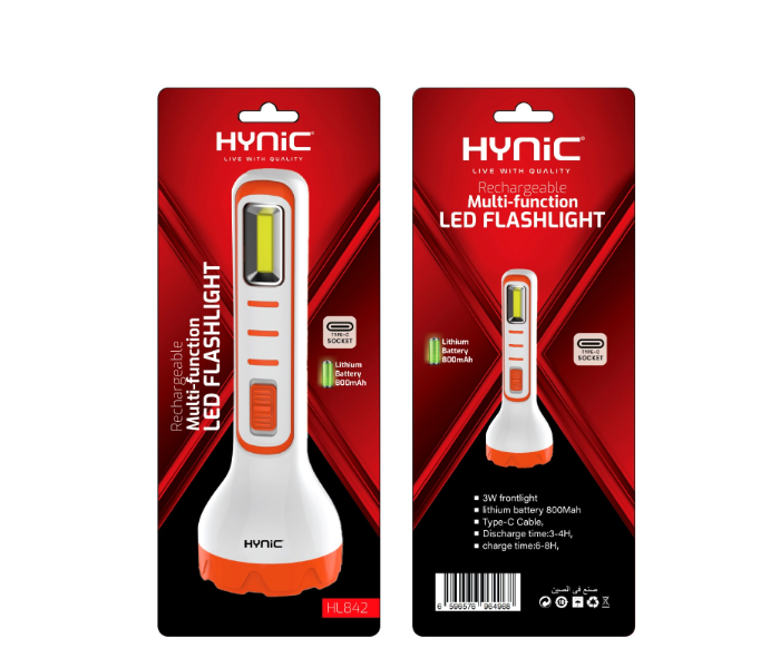 HL842 Mini LED Flashlight | 800m Focus Range | 800mAh Battery | 4H Runtime, 8H Charge | 100,000h LED Life in KSA