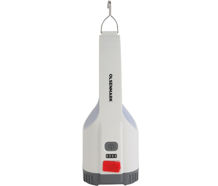 Olsenmark LED Emergency Lantern with Search Light OME2842 – 6H Use, 3W Reflector, RGB Mode, 1200mAh Battery in KSA