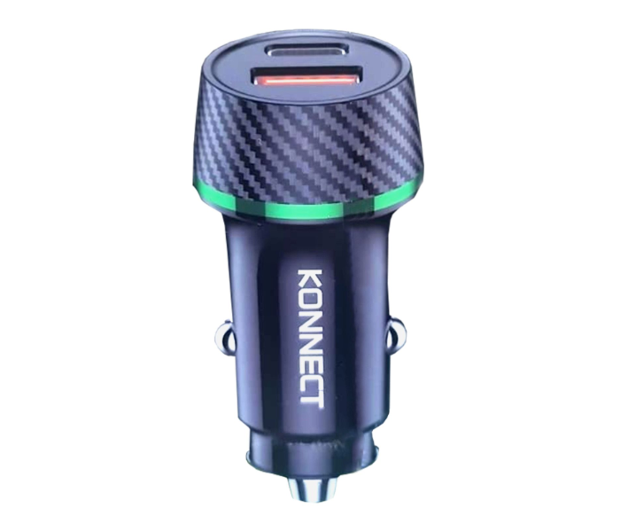MACON KONNECT 65W Dual Port Car Charger – USB-C PD Fast Charging Adapter for Smartphones & Tablets in KSA