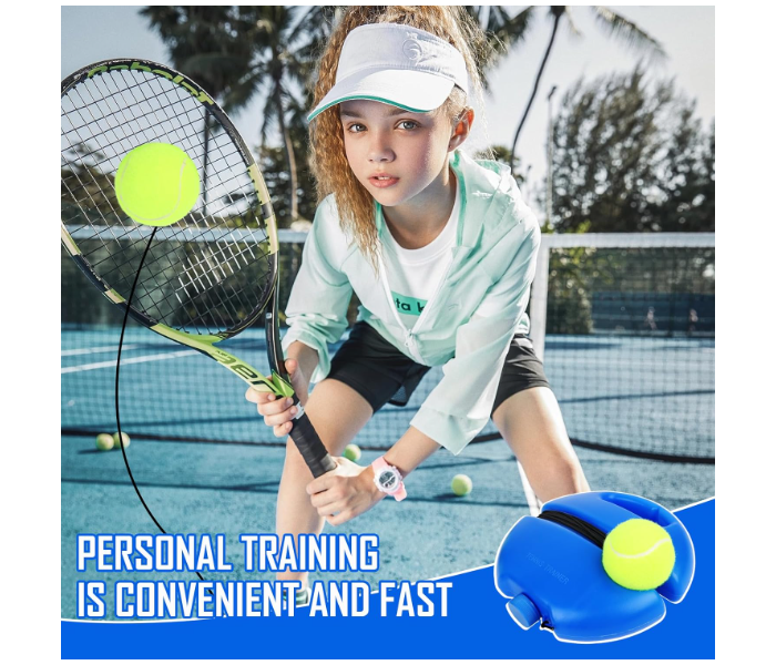 Tennis Trainer Tennis Trainer Set with Rebound Balls, Portable Tennis Equipment, Tennis Ball Practice Trainer, Tennis Trainer Ball with String for Children, Players, Beginners in UAE