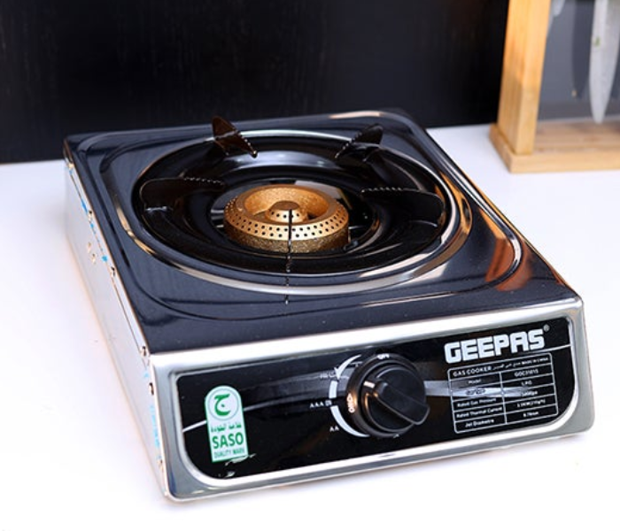 Geepas GGC31015 Silver Cooking Burner – Easy Control Knob & Anti-Skid Base, Portable Gas Stove in KSA