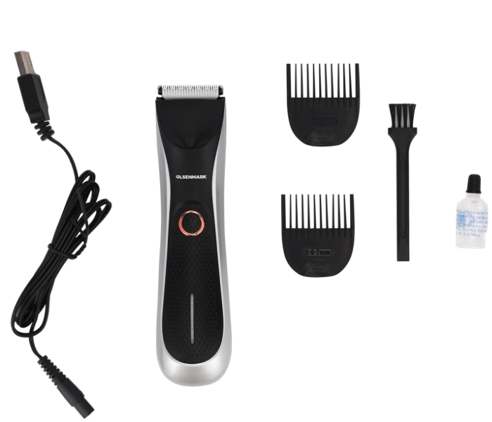 Olsenmark OMTR4105 Hair Groomer & Trimmer – Rechargeable, 60min, Quick USB Charge, Detachable Blades, Waterproof in KSA