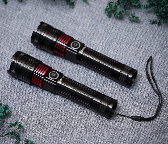 Geepas GFL4667 Rechargeable LED Flashlight – Portable, Bright & Durable Lighting Device in KSA