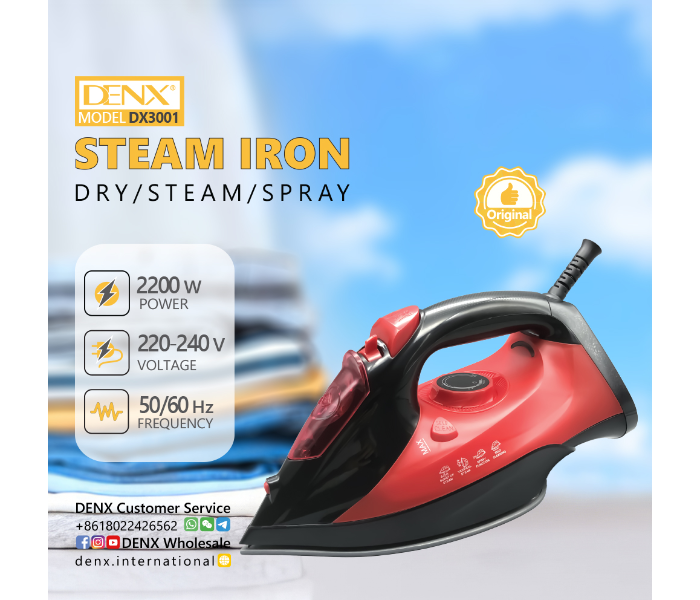DENX DX3001 Steam Iron – The Secret to a Perfect Look Every Day in KSA