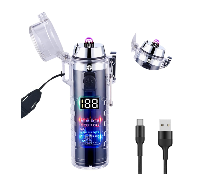 Dual Arc Plasma USB-C Rechargeable Windproof Waterproof Flameless Lighter for Camping & Outdoors in KSA