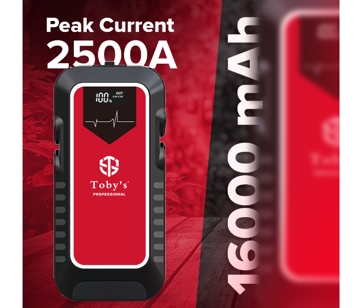 Toby’s X22 Car Jump Starter – 12V 16000mAh Battery Booster for 7.5L Gas & 6.5L Diesel Engines in UAE