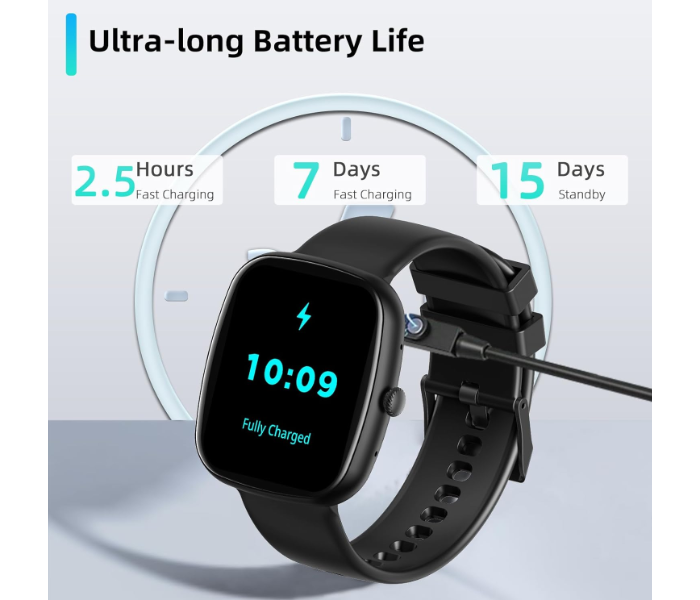 SMAKER P20 Smart Watch for Men Women, IP68 Waterproof Fitness Tracker with Heart Rate Monitor, Step Counter, Sleep & Weather Display, Bluetooth Sports Smartwatch 7-14 Days Battery Life in KSA