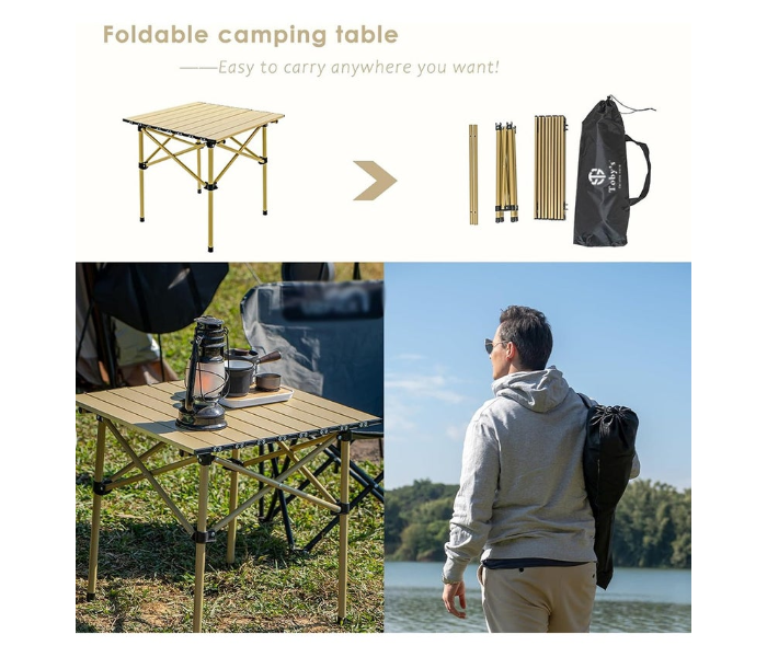 Toby’s Table-13 Lightweight Foldable Camping Table with Carry Bag – Portable Use in UAE