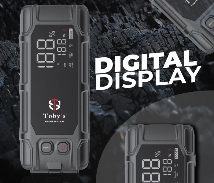 Toby’s X18 Jump Starter with Compressor for Cars 16000mAh and 59.2WH Best Power Bank for Electroni in UAE