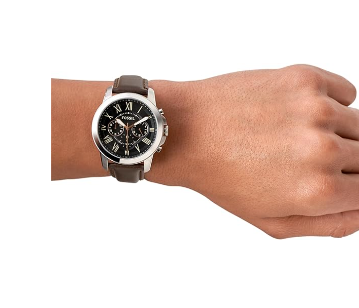 Fossil FS4813 Men's Water Resistant Chronograph Watch - Brown in UAE