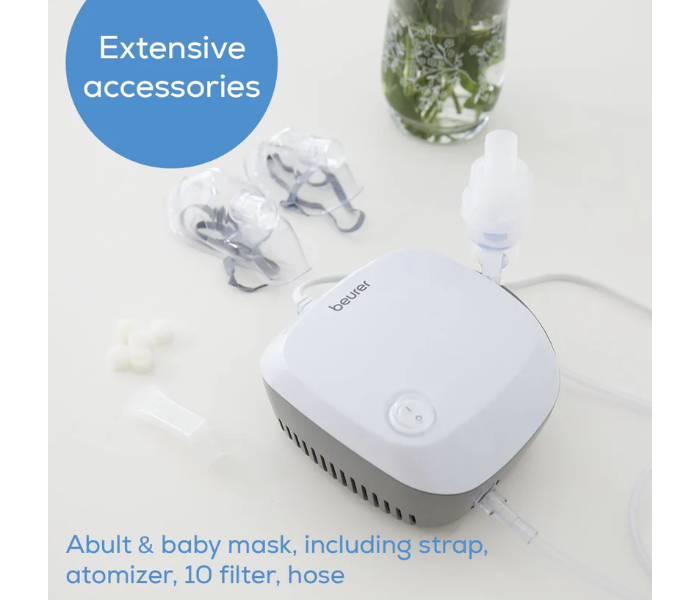 Beurer Nebulizer, German Technology (IH18), white (IH 18) with 2 mask in KSA