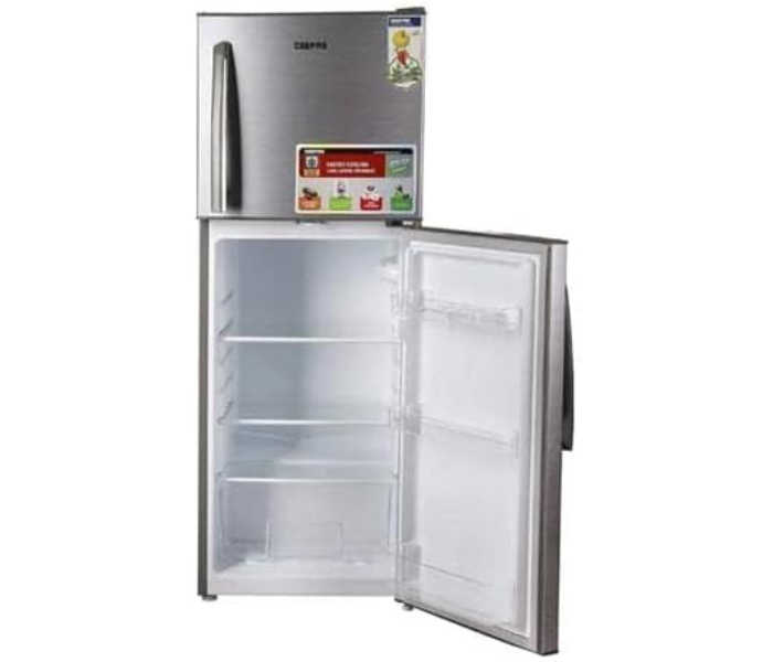 Geepas 168L Double Door Refrigerator GRF2202SXE – Direct Cool, Quick Cooling, Temp Control, Large Freezer, Energy Saving in KSA