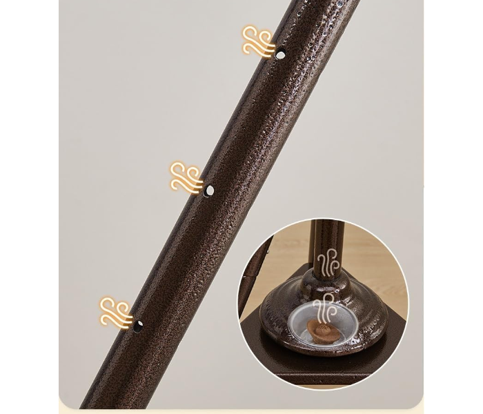 DENX DX3619 Aromatherapy Floor Clothes Hanger – 175 cm Height, Durable Iron Construction with Integrated Censer for Fragrance, Elegant Multi-Purpose Clothes Stand for Home, Majlis & Boutiques in KSA