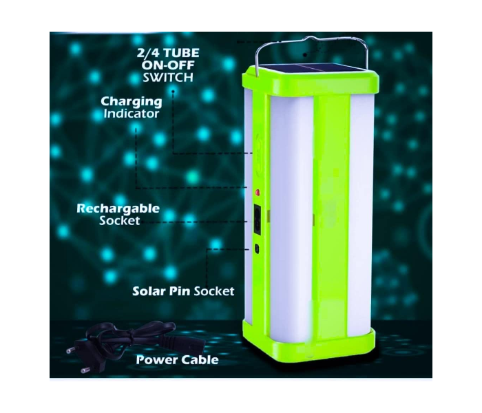 HYNiC HL925 Solar Rechargeable LED Lantern – 2400 mAh Battery, Portable Handle, Built-In Solar Charging & Power Indicator – Eco-Friendly Lighting for Camping, Emergency & Outdoor Use in KSA