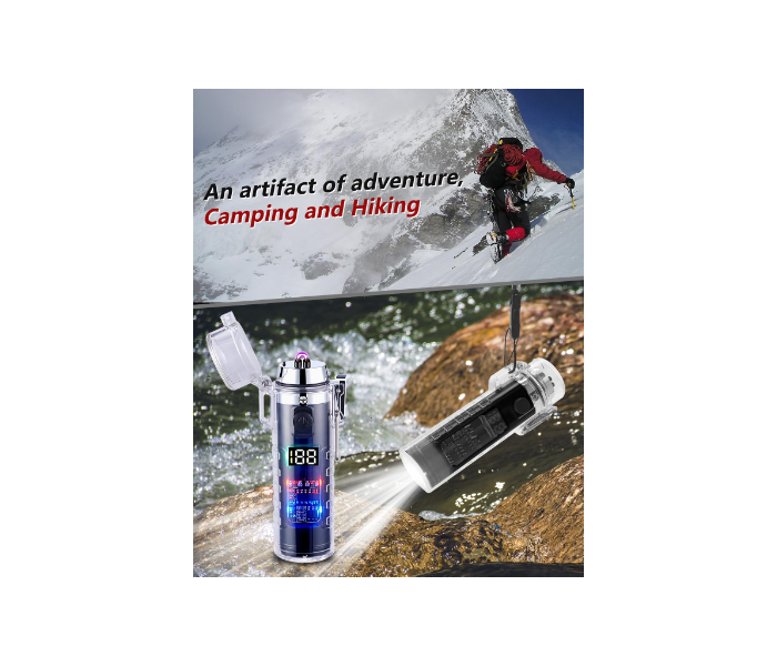 Dual Arc Plasma USB-C Rechargeable Windproof Waterproof Flameless Lighter for Camping & Outdoors in KSA