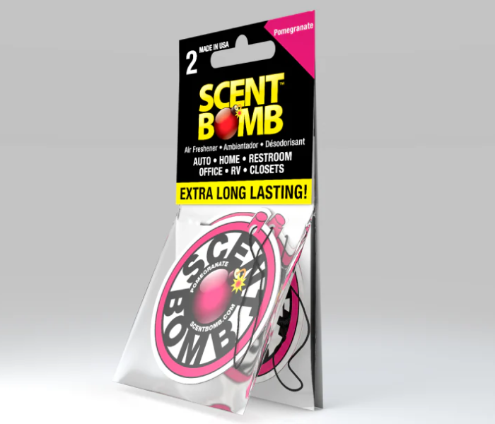 Scent Bomb Pomegranate Hanging Air Freshener – Long Lasting Car & Home Fragrance Made in USA in KSA