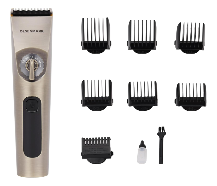 Olsenmark OMTR4102 Professional Hair & Beard Trimmer – Rechargeable, IPX6 Waterproof, Detachable Blades, LED in KSA