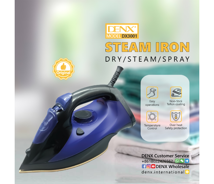DENX DX3001 Steam Iron – The Secret to a Perfect Look Every Day in KSA